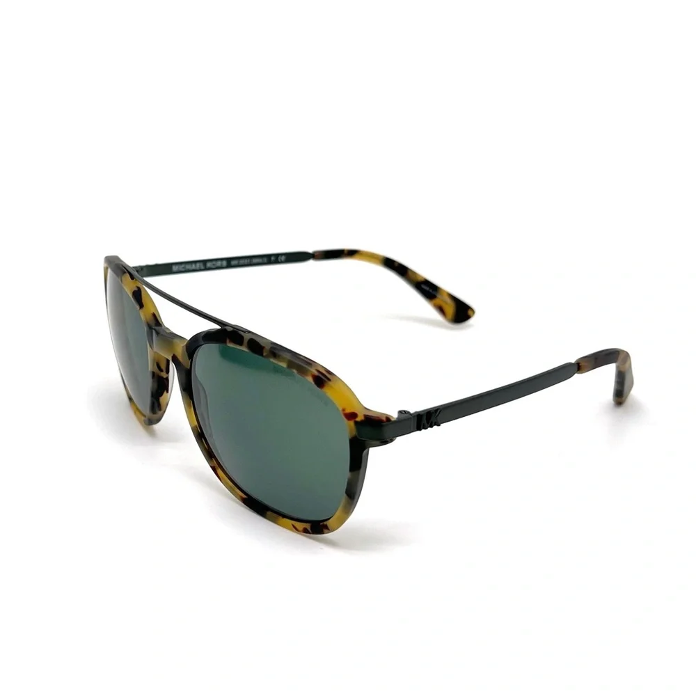 Michael Kors Milo Sunglasses Matte Tortoise Frame Green Lens